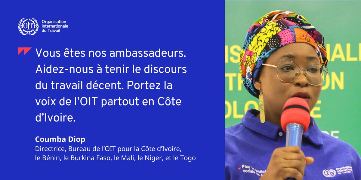 Clap de fin pour notre #CaféMédias avec les journalistes en 🇨🇮.

Les médias sont des acteurs essentiels pour amplifier l'impact de l'#OIT et promouvoir le #TravailDécent.
Merci à toutes et à tous pour cet engagement.