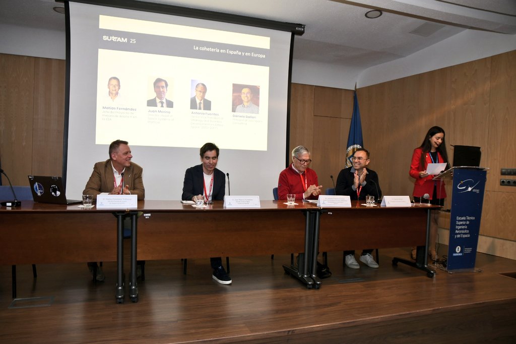 <a href="/Ingenieria_Esp/">Instituto de la Ingeniería de España</a> <a href="/BufeteMasCalvet/">Bufete Mas y Calvet</a> Mesa redonda "La Cohetería en España y en Europa" en #SURTAM2025. Coloquio sobre el estado del sector con representantes de la Agencia Espacial Europea, Startical, Airbus y Listo Space Consulting.

<a href="/esa/">European Space Agency</a> <a href="/StarticalBD/">startical bd</a> <a href="/AirbusSpace/">Airbus Space</a>