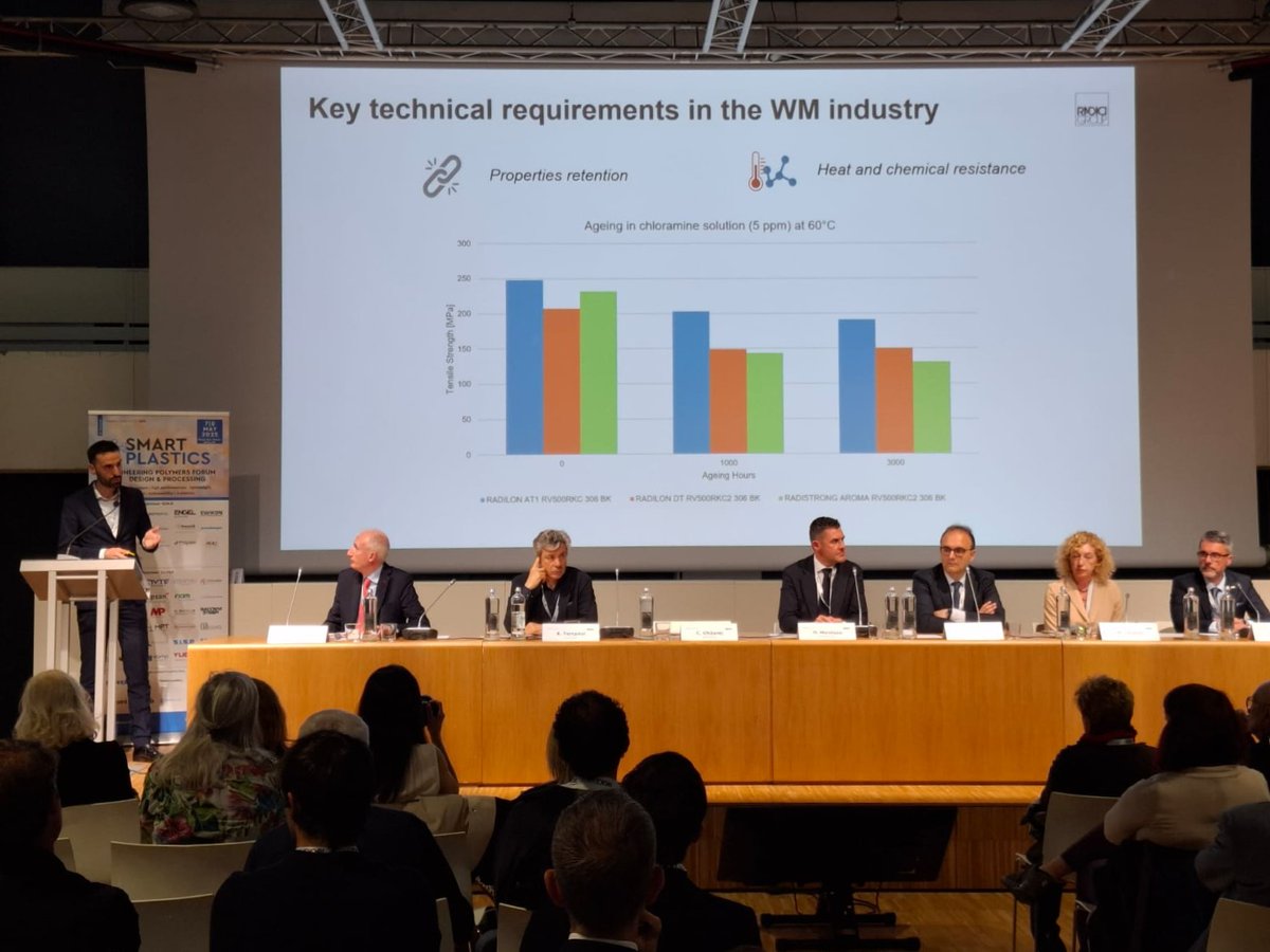 RadiciGroup's tweet image. Ieri Claudio Ghilardi, Sector Focal Team Leader, ha tenuto uno speech a SMART PLASTICS: &apos;Tecnopolimeri a convegno&apos; dal titolo: &quot;#RadiciGroup&apos;s advanced polyamide solutions for the #WaterManagement industry: new opportunities and challanges&quot; 
#SmartPlastics #SmartPlastics2025