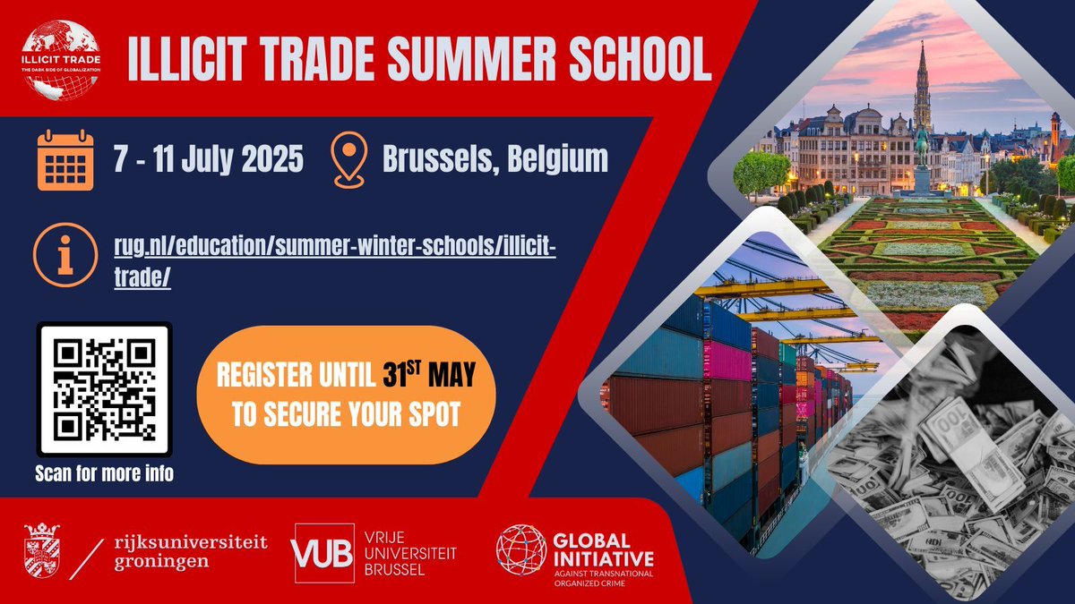 🌐 Interested in illicit trade &amp; organized crime?Join the 2025 Summer School on Illicit Trade in Brussels, July 7–11! 

Open to final-year undergrads, grads, PhDs &amp; pros.🗓️

Deadline: May 31

🔗 Apply here: lnkd.in/eU9HmV8

#IllicitTrade #SummerSchool #OrganizedCrime