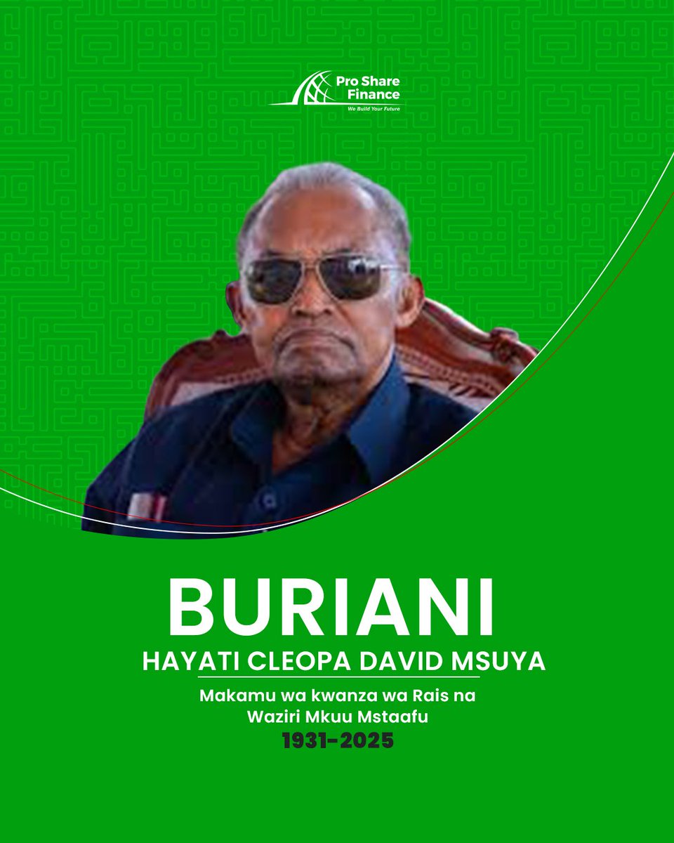 Prosharecapital's tweet photo. Tumempoteza kiongozi shupavu, lakini urithi wake utaendelea kuangaza njia zetu. Lala salama Hayati Msuya.

#ProShareFinance https://t.co/pvK6MaefEA