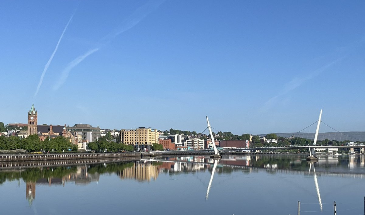 Sunshine on the Foyle this morning
