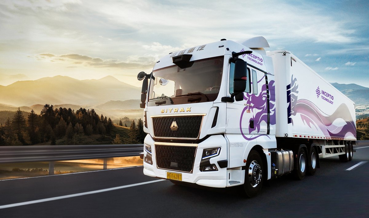 Inceptio_Tech's tweet photo. A big thank you to #Bloomberg for spotlighting the people, partners, and potential behind the next era of autonomous logistics. With over 215 million km of commercial operations, #Inceptio proudly supports logistics companies with safer, smarter, and more sustainable logistics. https://t.co/5fLKXIIvbQ