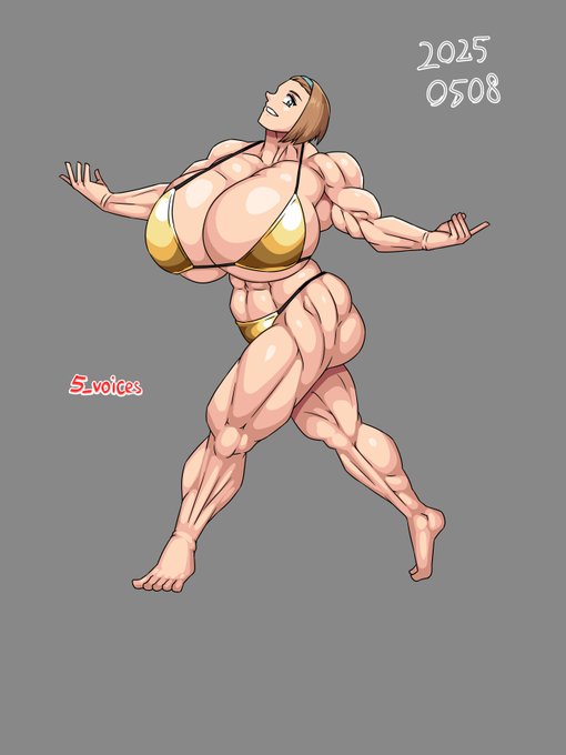 ポートレボディビル模写。好きな女の金ビキニが続きます。 