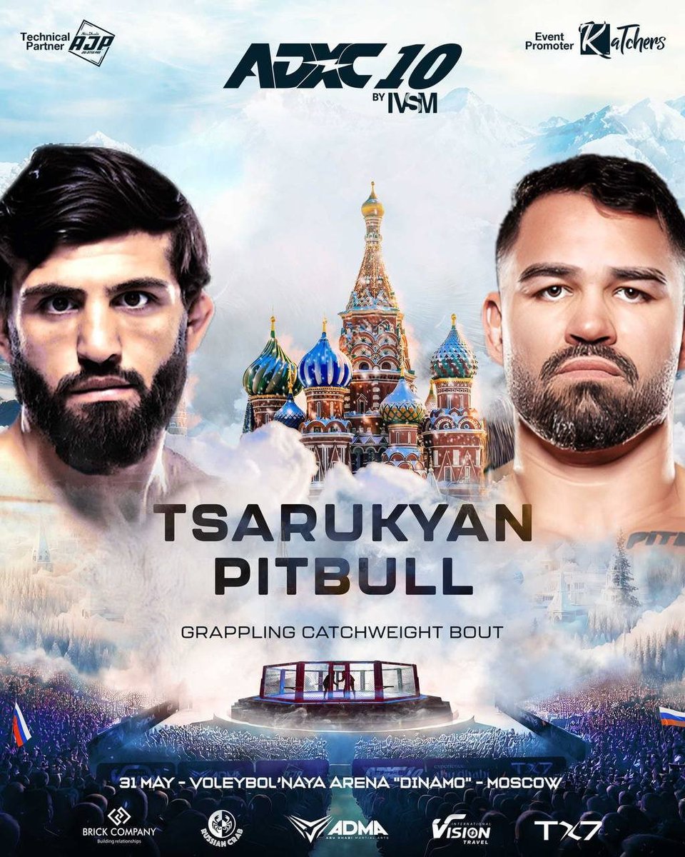 VestnikMMA's tweet photo. 🤼 Арман Царукян vs Патрики Фрейре на #ADXC

Организация Abu Dhabi Extreme объявила о проведении десятого юбилейного турнира в Москве. Соревнования пройдут 31 мая, в главном поединке встретятся Арман Царукян и Патрики Фрейра, схватка пройдет по правилам грепплинга. https://t.co/AGEVjkI1ic