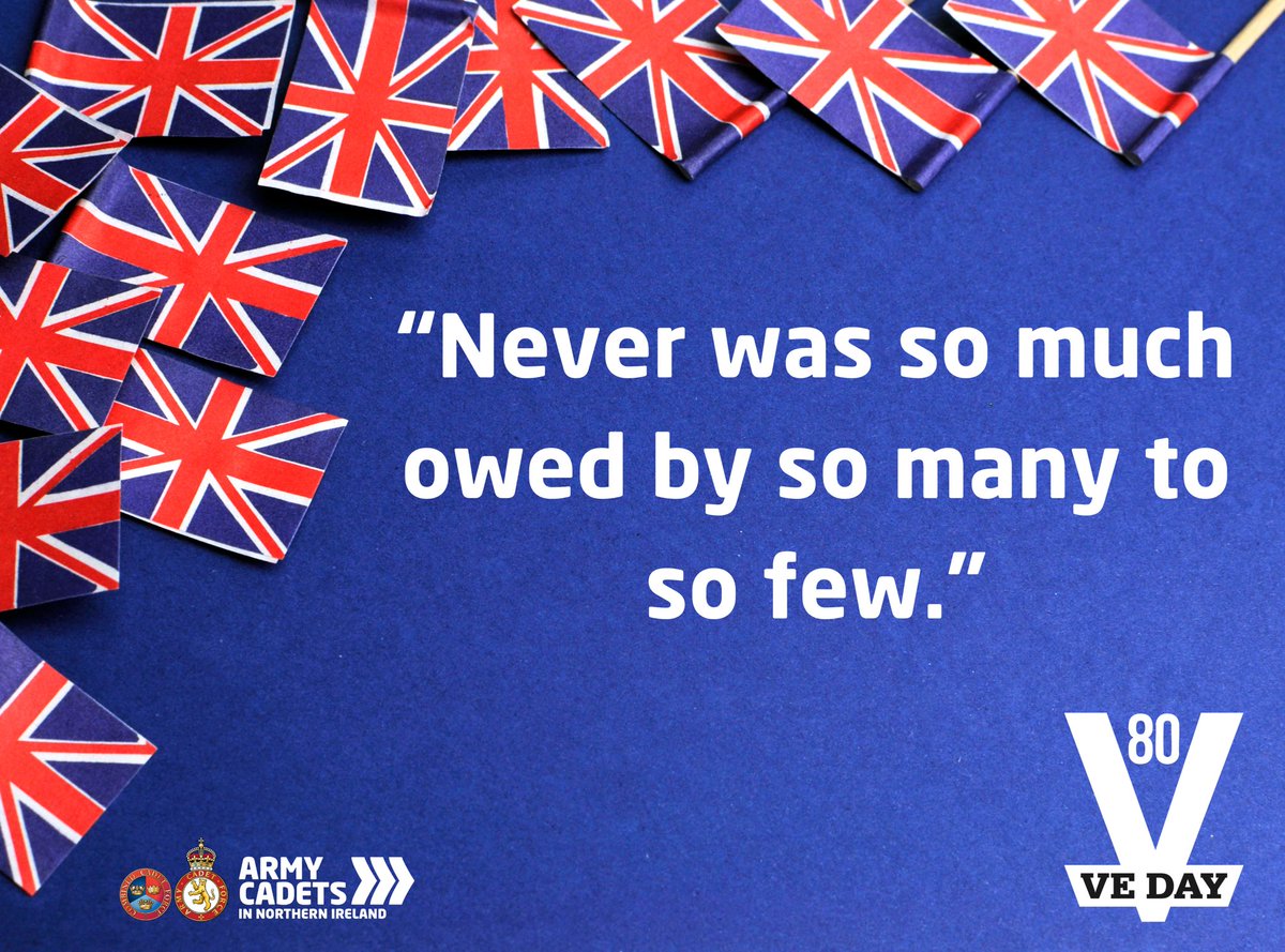 80 years ago, the guns fell silent across Europe, marking the end of World War II.

We remember the incredible bravery sacrifice, &amp; resilience of those who served. Their courage in the face of unimaginable adversity will never be forgotten.

#VEDay #VEDay80 #VE80 #LestWeForget 🌺