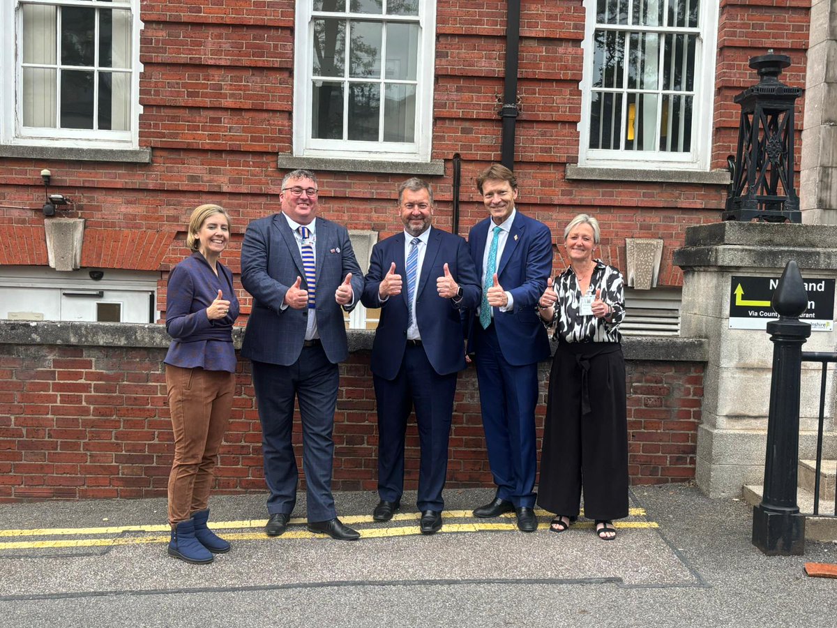 Reform's Sean Matthews has been named the new leader of Lincolnshire County Council - seen here celebrating with Richard Tice and Andrea Jenkyns