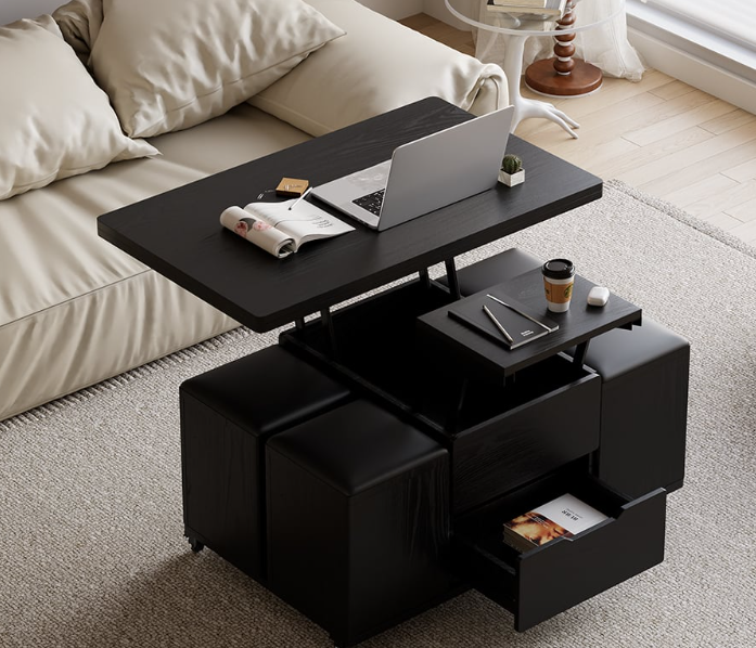 style_serene's tweet image. Small space? Use multifunctional furniture! 🪑 A storage ottoman doubles as a coffee table. Genius! #InteriorDesign #SpaceSaving