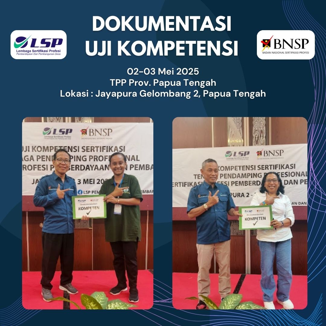 LSPP2D's tweet image. Dokumentasi dari para peserta TPP Prov. Papua Tengah dengan semangat kompeten telah berjalan dengan harmoni dan lancar. Bertempat di TUK Jayapura Gelombang 2, Papua Tengah.

Salam &quot;Kompeten&quot;. 

Asesor yang bertugas:
- Nurul Hadi
- Ichsan Hadjar
- Sukoyo