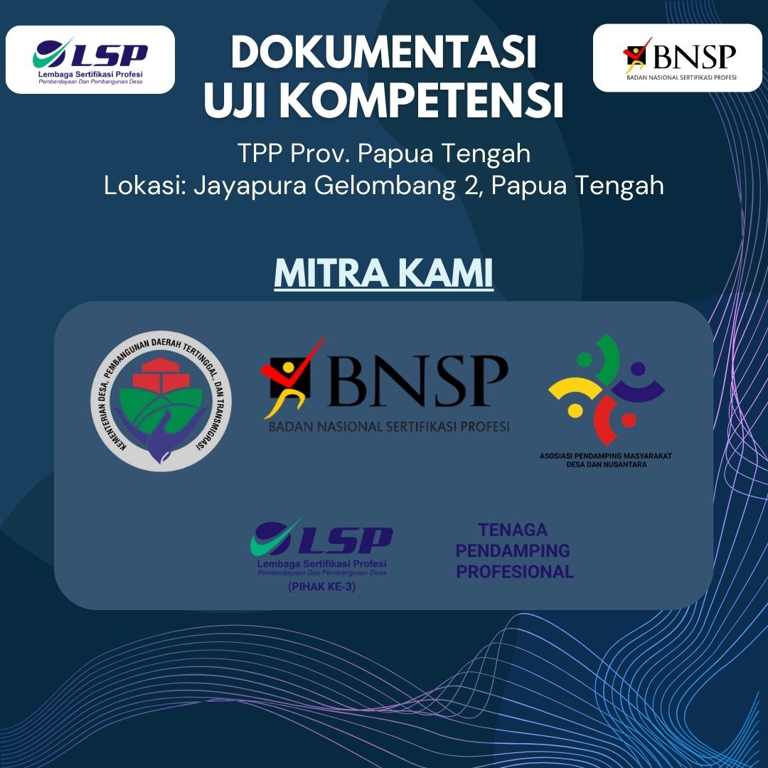 LSPP2D's tweet image. Dokumentasi dari para peserta TPP Prov. Papua Tengah dengan semangat kompeten telah berjalan dengan harmoni dan lancar. Bertempat di TUK Jayapura Gelombang 2, Papua Tengah.

Salam &quot;Kompeten&quot;. 

Asesor yang bertugas:
- Nurul Hadi
- Ichsan Hadjar
- Sukoyo