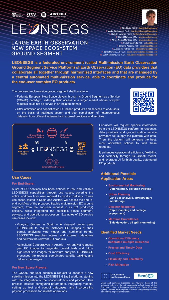 LEONSEGS (@leonsegs_eu) on Twitter photo Exploring the future of Earth Observation at Group on GEO (<a href="/GEOSEC2025/">Group on Earth Observations</a>) Global Forum 2025 in Rome this week?
Keep an eye out for the LEONSEGS poster at the European Union booth!
Explore it virtually if you can't be there in person 👇 Exploring the future of Earth Observation at Group on GEO (<a href="/GEOSEC2025/">Group on Earth Observations</a>) Global Forum 2025 in Rome this week?
Keep an eye out for the LEONSEGS poster at the European Union booth!
Explore it virtually if you can't be there in person 👇