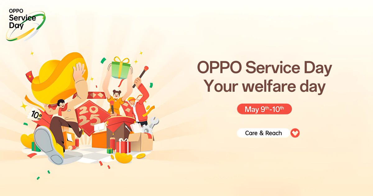 Missed the fun last time? 😅 OPPO Service Day is back with a bang – 2 full days of expert service, exclusive perks, and unbeatable offers on 9th &amp; 10th May! 💚 Don’t miss out on the excitement – tap to know more👉 bit.ly/4c48DU3