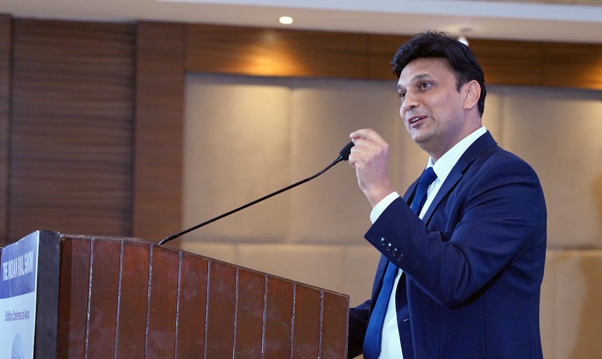 prprofessional7's tweet photo. At the Indian Rail Show 2025, our Founder &amp; MD, Mr. Sarvesh Tiwari, shared powerful insights on navigating sensitive situations through effective communication.

@SarveshSays @RailMinIndia 

#PRProfessionals #SarveshTiwari #CrisisCommunication #IndianRailShow2025 #LeadershipInPR https://t.co/yVU9k5h7aC