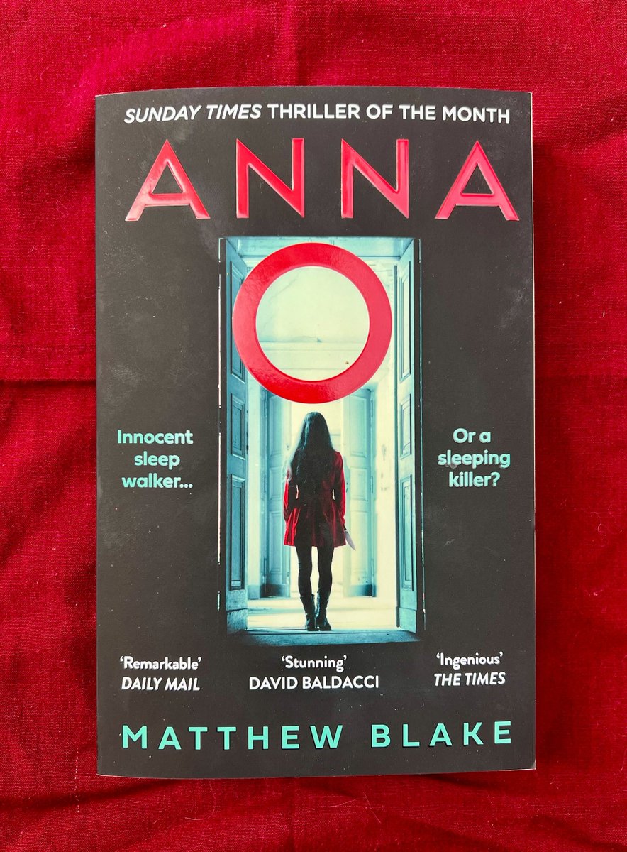 The no.1 international best seller, ANNA O by Matthew Blake hits the UK shelves in paperback today 🎉

A dark, twisty, and shocking mystery about a young woman who commits a double murder while sleepwalking, and then never opens her eyes again.
🏅A GUARDIAN THRILLER OF THE MONTH