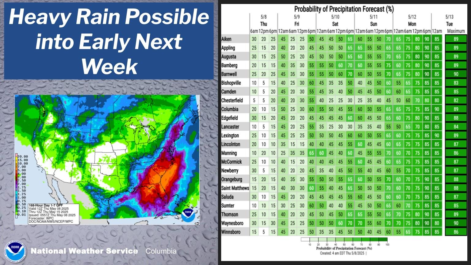 NWS Columbia on X: 