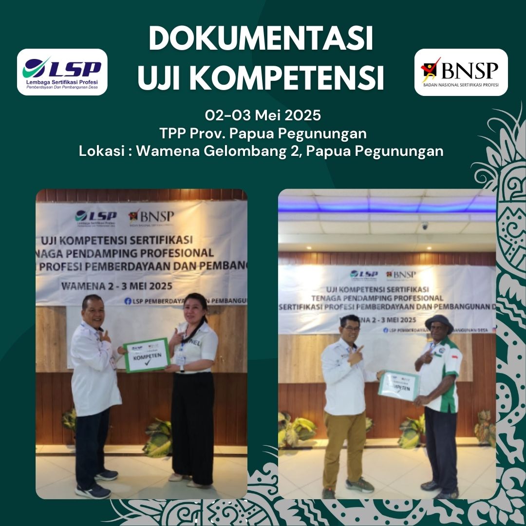 LSPP2D's tweet image. Dokumentasi dari para peserta TPP Prov. Papua Pegunungan dengan semangat kompeten telah berjalan dengan harmoni dan lancar. Bertempat di TUK Wamena Gelombang 2, Papua Pegunungan.

Salam &quot;Kompeten&quot;. 📷📷
Asesor yang bertugas:
- Choiril Akbar
- Nur Kholis
- Achmad Labib