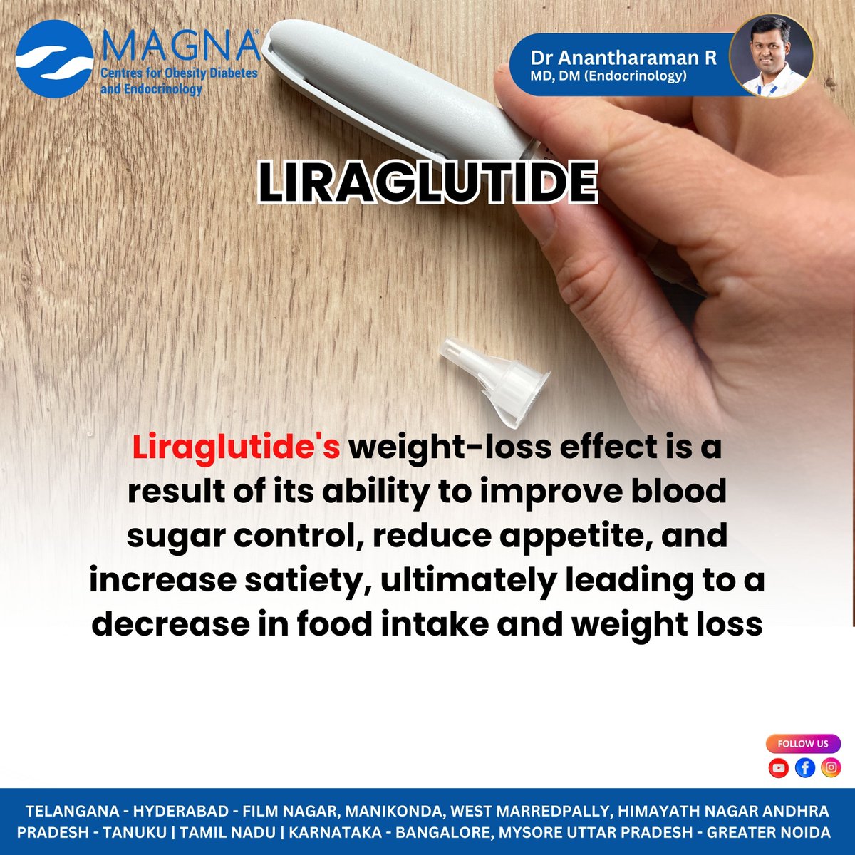 Liraglutide: Blood sugar control + weight loss support! Reduces appetite, increases fullness  #Liraglutide #WeightLoss #DiabetesCare