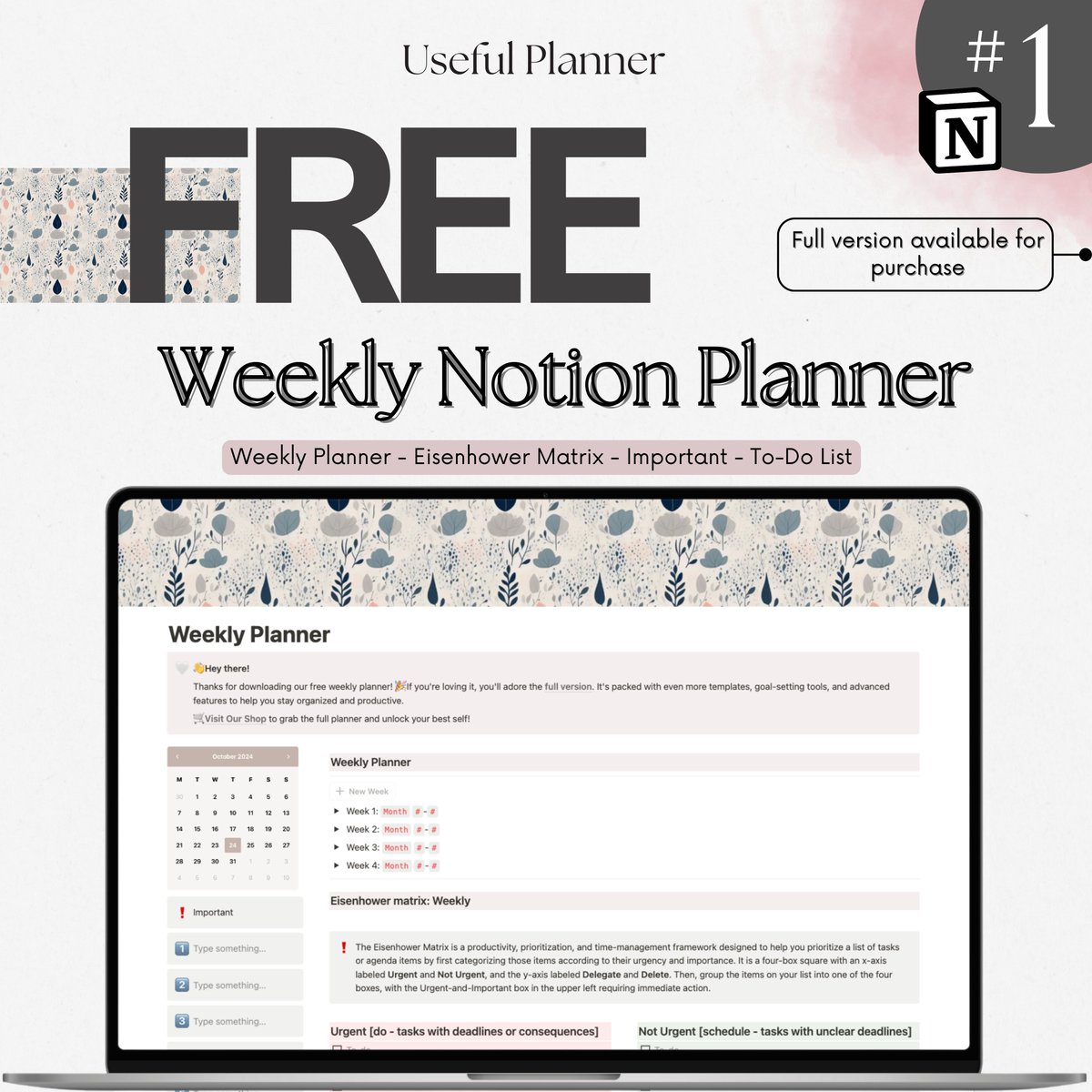 UsefulPlanner_'s tweet image. Grab your free weekly Notion Planner ---&amp;gt; usefulplanner.com/products/free-…
#notion #notionplanner #freeplanner #adhdplanner