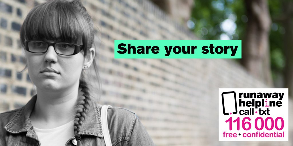 Running away is often proceeded by problems, issues and even danger. We know that a lot can have happened before making that difficult choice to leave. And we know that the next steps can be hidden or unsafe. Speak to us and share your experience in confidence on 116 000