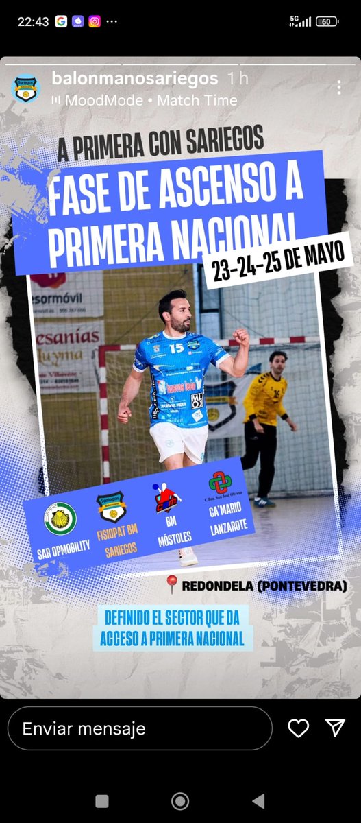 🔵⚪ Hoja de ruta

🚌 Nos vamos a Pontevedra!!!

El equipo Fisiopat BM Sariegos viajará a Pontevedra (Redondela) para buscar el ascenso.