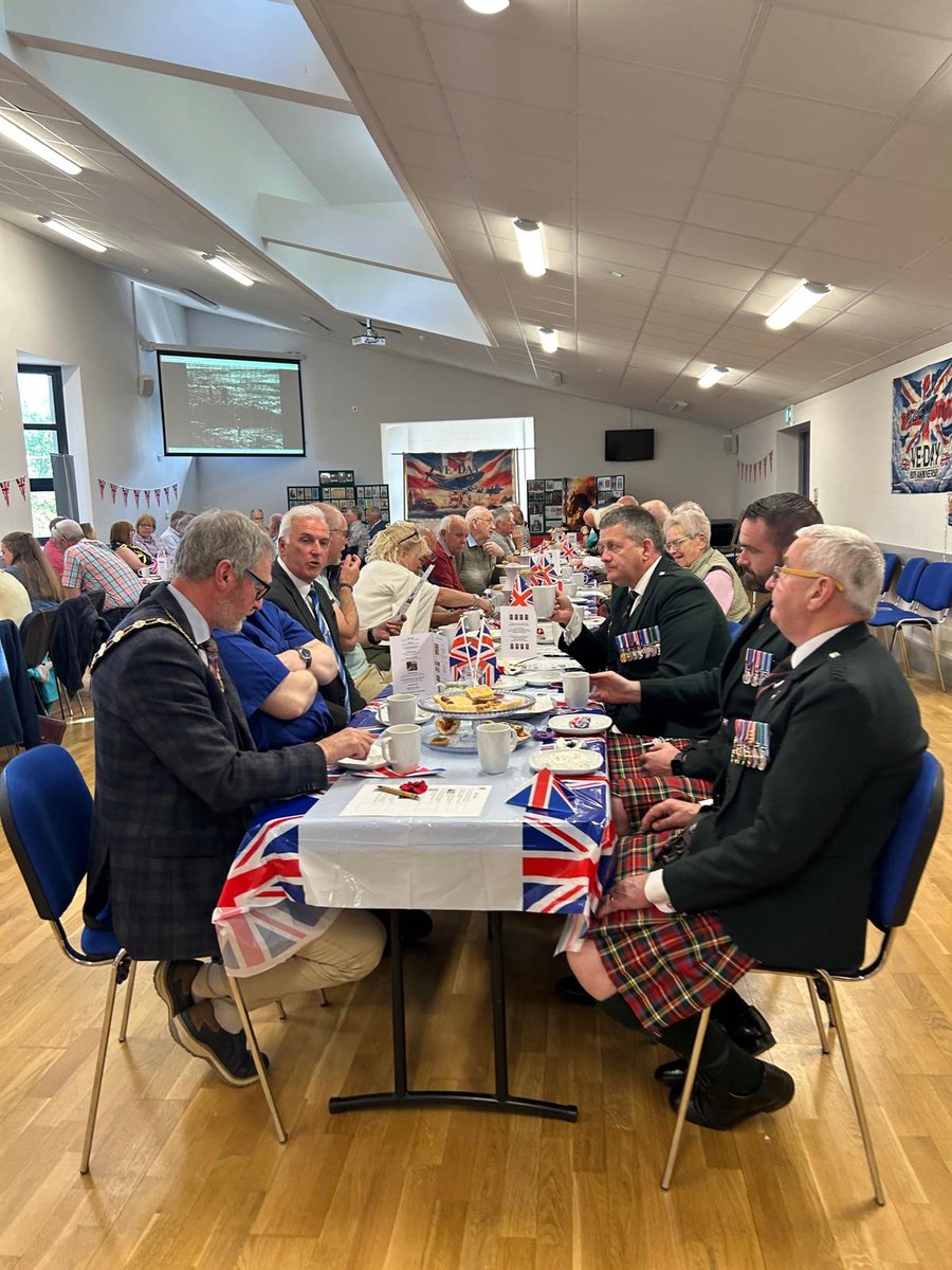 The Mayor of Mid &amp; East Antrim, Alderman Willam McCaughey, attended #VE80 Day Celebrations at St Cedma's Church in Larne.
The Mayor thanks all those at Larne LVWG for inviting him along to their celebration!