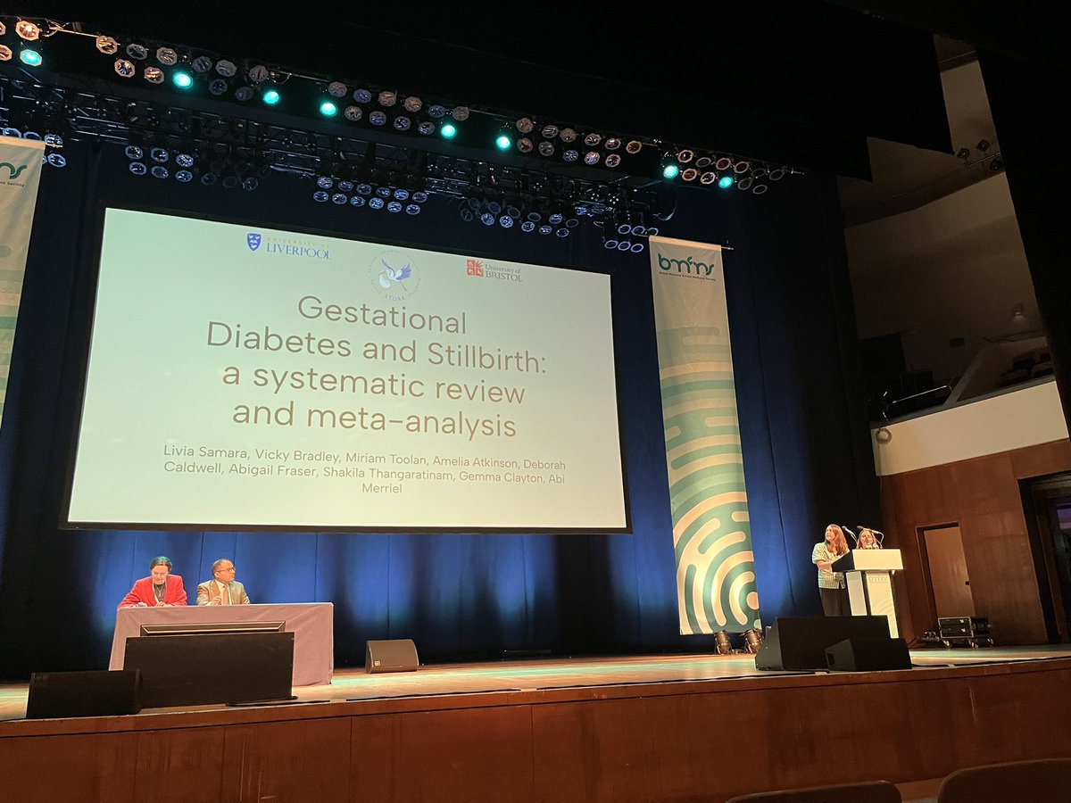 Amazing job Vicky and Liv presenting our findings to #BMFMS2025 about the relationship between GDM and stillbirth <a href="/STORK_Group/">STORK</a>