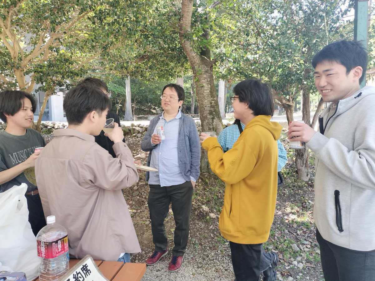 羅漢の里で吾郷研究室と合同BBQをしました