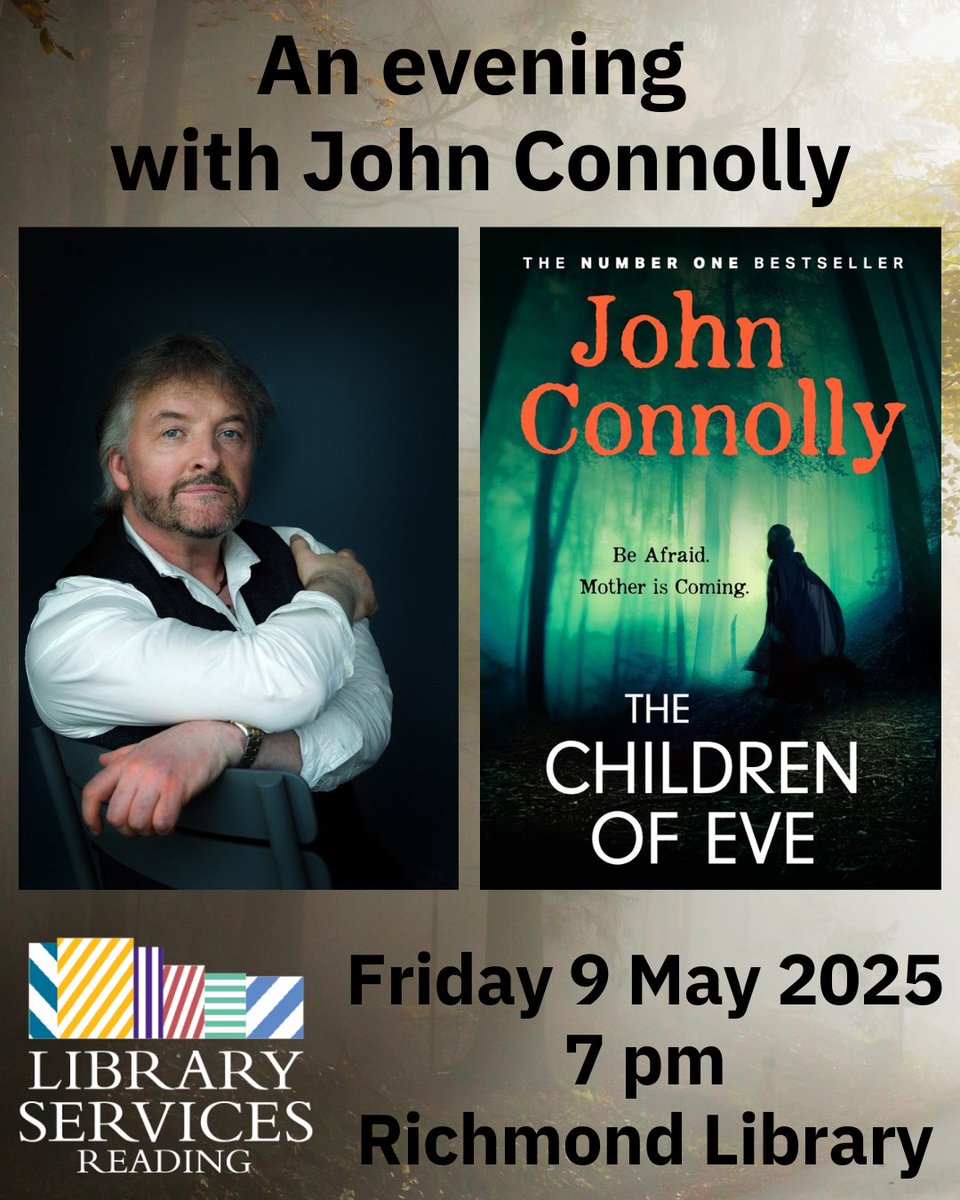 RichmondLibs's tweet photo. Don't miss out! Last tickets available for an evening with John Connolly tomorrow at Richmond Library. Grab yours now and join us for an unforgettable night with the bestselling author of "The Children of Eve." https://t.co/8MYjpjAOOo📚✨ #JohnConnolly #BookEvent #LastTickets https://t.co/Gl0x5iDMhm