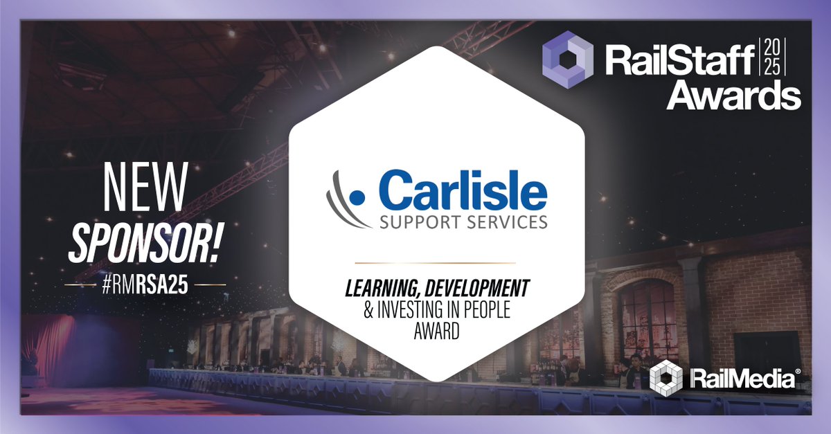 RailStaff Awards (@railstaffawards) on Twitter photo Exciting news! We're delighted to welcome Carlisle Support Services as a category sponsor for the RailStaff Awards 2025 - Learning, Development & Investing in People Award!
#rmrsa25 #learning #development #investinginpeople #railstaffawards <a href="/carlislesupserv/">CarlisleSupServ</a> Exciting news! We're delighted to welcome Carlisle Support Services as a category sponsor for the RailStaff Awards 2025 - Learning, Development & Investing in People Award!
#rmrsa25 #learning #development #investinginpeople #railstaffawards <a href="/carlislesupserv/">CarlisleSupServ</a>