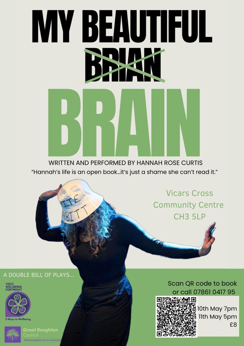 As part of wellbeing fortnight this production is taking place at Vicars Cross Community Centre this weekend. To book ticketsource.co.uk/whats-on/chest…