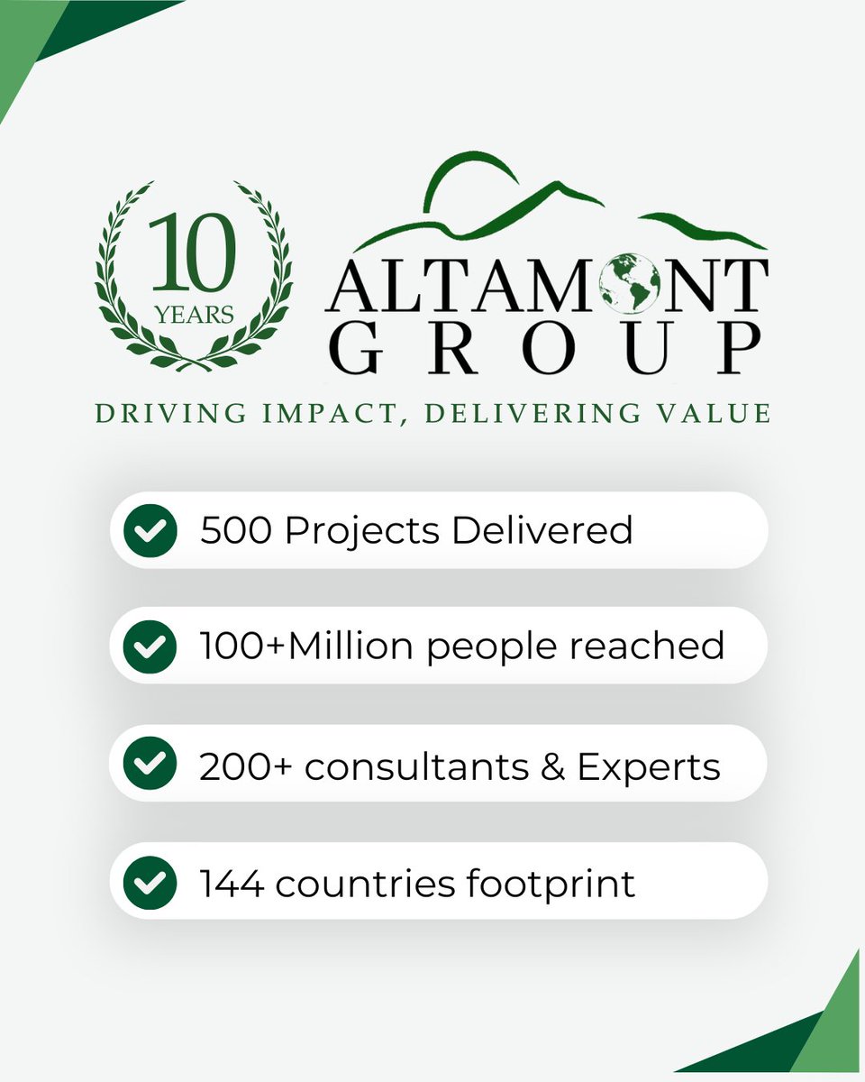 Altamont_Group's tweet image. Steer your program wisely. Our MERL expertise delivers performance data to guide strategic choices. Ready to shape its future? Connect with us.
altamontgroup.ca/services/monit…
#Evaluation #ProgramStrategy