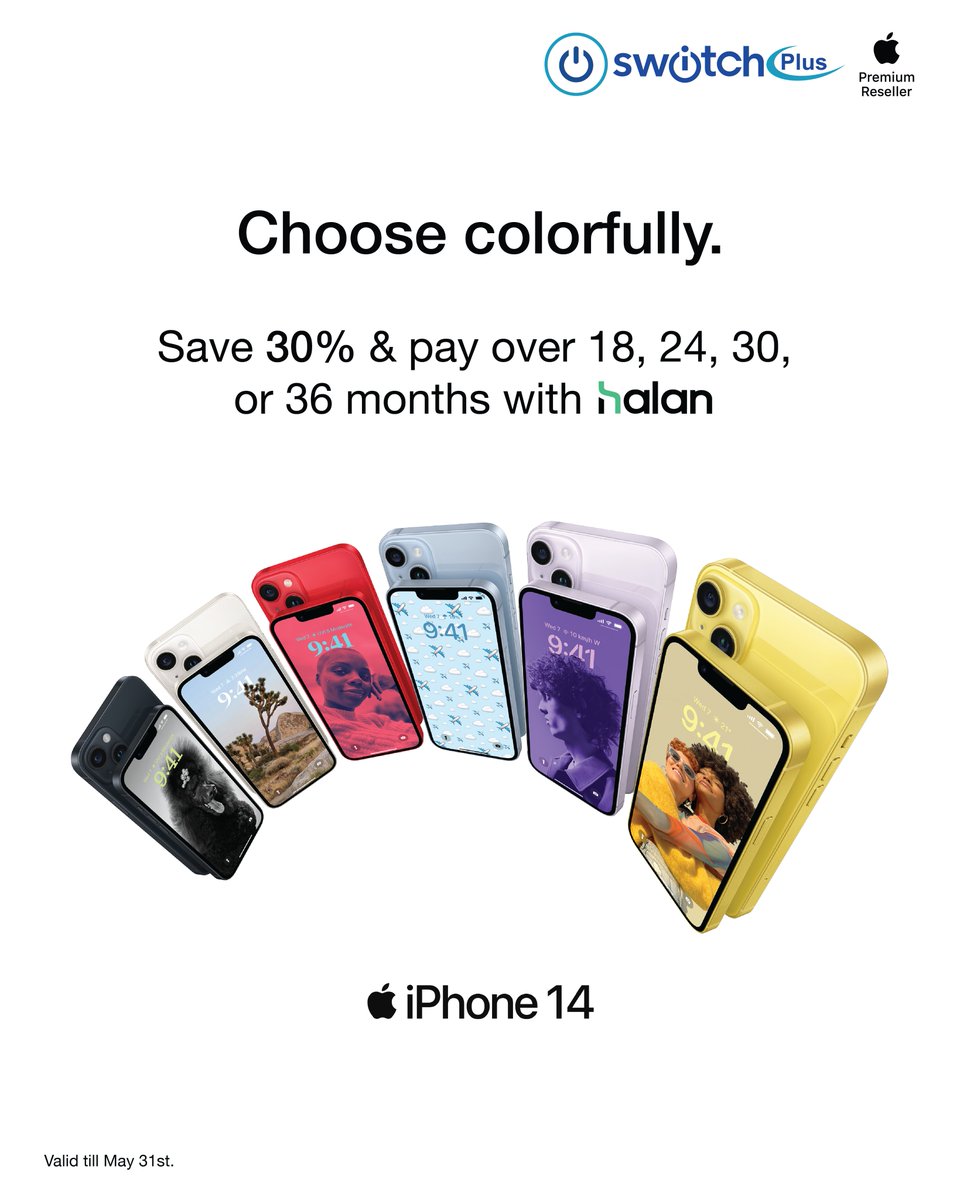 switchpluseg's tweet photo. Longer plans. Bigger savings.
From May 1 to 31, shop with Halan and get 30% off all products when you pay over 18, 24, 30, or 36 months.

Find your nearest store: https://t.co/CyB8rodneL
For more info, call 16169
Terms &amp; conditions apply.
Tax Registration Number: 545 816 254 https://t.co/xXz4dDyzbA