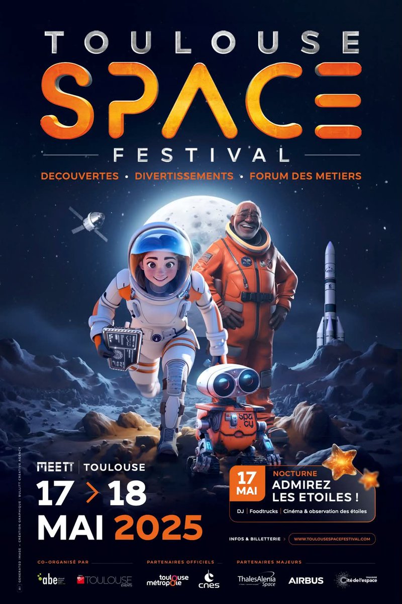 Rendez-vous la semaine prochaine au Toulouse Space Festival. J'y donnerai deux conférence :
🚀 La conquête spatiale sous Trump
🛰️ Le New Space
toulousespacefestival.com