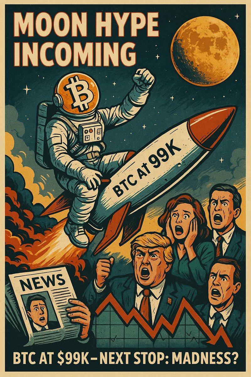 Bitcoin at $99K – and the world’s going wild!
Bhutan just made BTC a tourist currency, New Hampshire’s stacking sats like it’s prepping for crypto winter – and Trump’s teasing a “YUGE” deal at 4 PM.

Moonshot incoming – or just the last pump before the dump?
HODL or bail, bro –