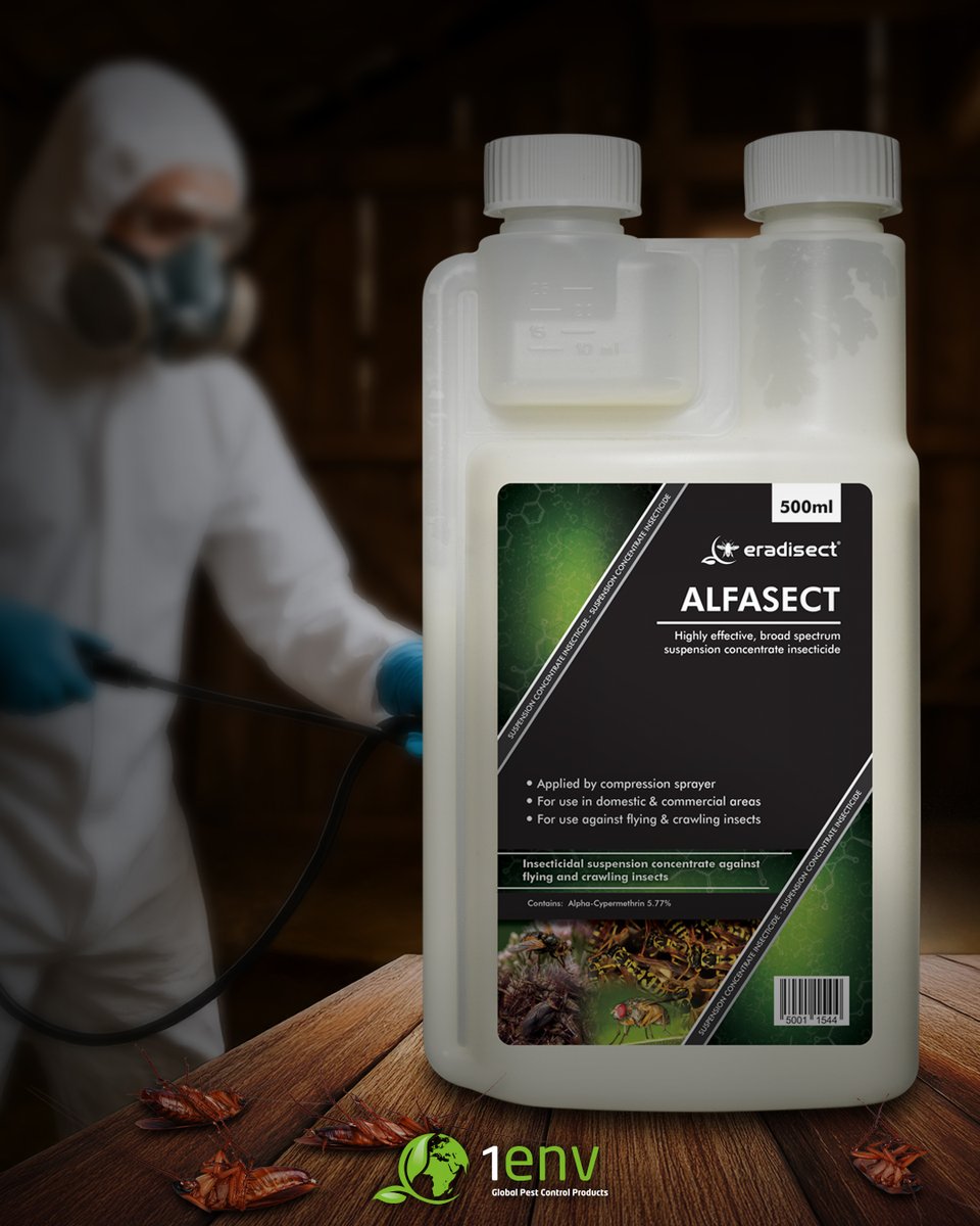 ↔️ Have you tried Alfasect yet?  

🪰 This broad-spectrum insecticide can be used against many flying and crawling insects!  

Add another active to your toolbox with Alfasect🪛

Find out more here - 1env.com/alfasect 

#1env| #InsectControl| #PestControl| #Flies | #BedBugs