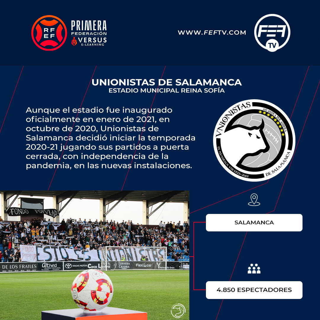 fef_tv's tweet photo. **Corrección de foto del Estadio Municipal Reina Sofía**
#AQUÍSEJUEGA
Gracias a nuestros seguidores por avisarnos del error en el post anterior.
Disfruta de todos los partidos de la @Primera_RFEF por FEF TV.
https://t.co/KbfkuwJ5Ga
#primerafederacion #primerarfef #feftv #salamanca #unionistasdesalamanca #estadiomunicipalreinasofia #aquisejuega