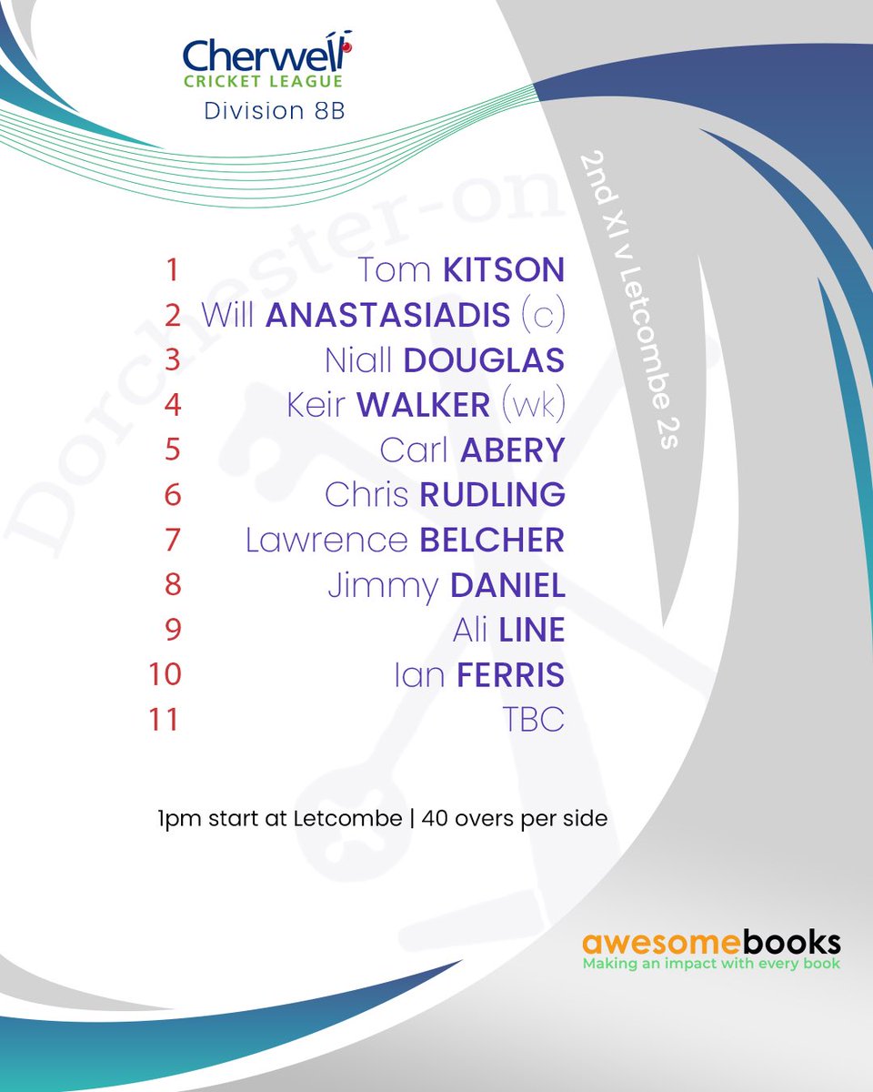 Team news for opening day