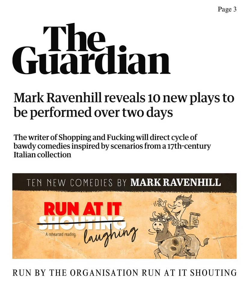 Exciting news for Commedia players - Mark Ravenhill has brought 10 of Flaminio Scala's 16th century Commedia scenarios to life with brand new scripts! Hear all of them <a href="/WiltonMusicHall/">Wilton's Music Hall</a> this Friday and Saturday: wiltons.org.uk/whats-on/run-a…
