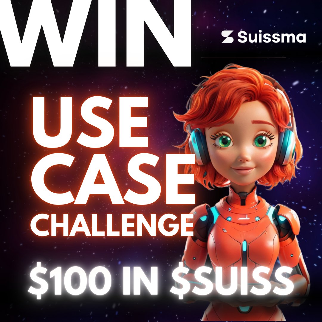Suissma AI (@suissmaai) on Twitter photo 🚀 $SUISS Use Case Challenge 🚀
To enter:
💡 How would YOU use <a href="/SuissmaAi/">Suissma AI</a> App as a creator, business owner, or KOL?
🔥 Define your use case.
🔥 Tag @SuissmaAI & $SUISS
🔥 Thread with the most likes & engagement wins.
🗓️ Winner announced Friday, 16th!
💥Reminder: 1st AMA 🚀 $SUISS Use Case Challenge 🚀
To enter:
💡 How would YOU use <a href="/SuissmaAi/">Suissma AI</a> App as a creator, business owner, or KOL?
🔥 Define your use case.
🔥 Tag @SuissmaAI & $SUISS
🔥 Thread with the most likes & engagement wins.
🗓️ Winner announced Friday, 16th!
💥Reminder: 1st AMA