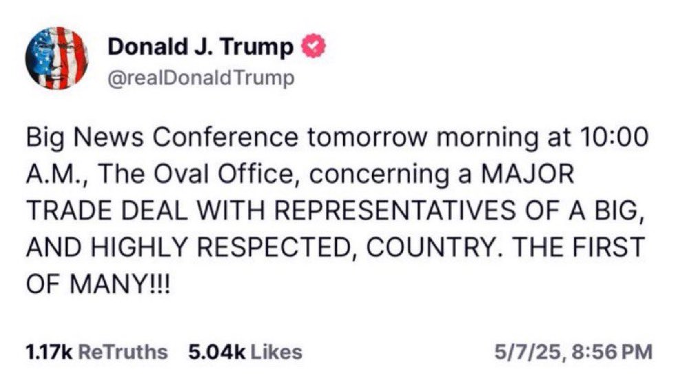 AshCrypto's tweet photo. 🇺🇸 PRESIDENT TRUMP JUST POSTED THIS

SOMETHING BIG IS COMING TOMORROW https://t.co/3IyrClaG83