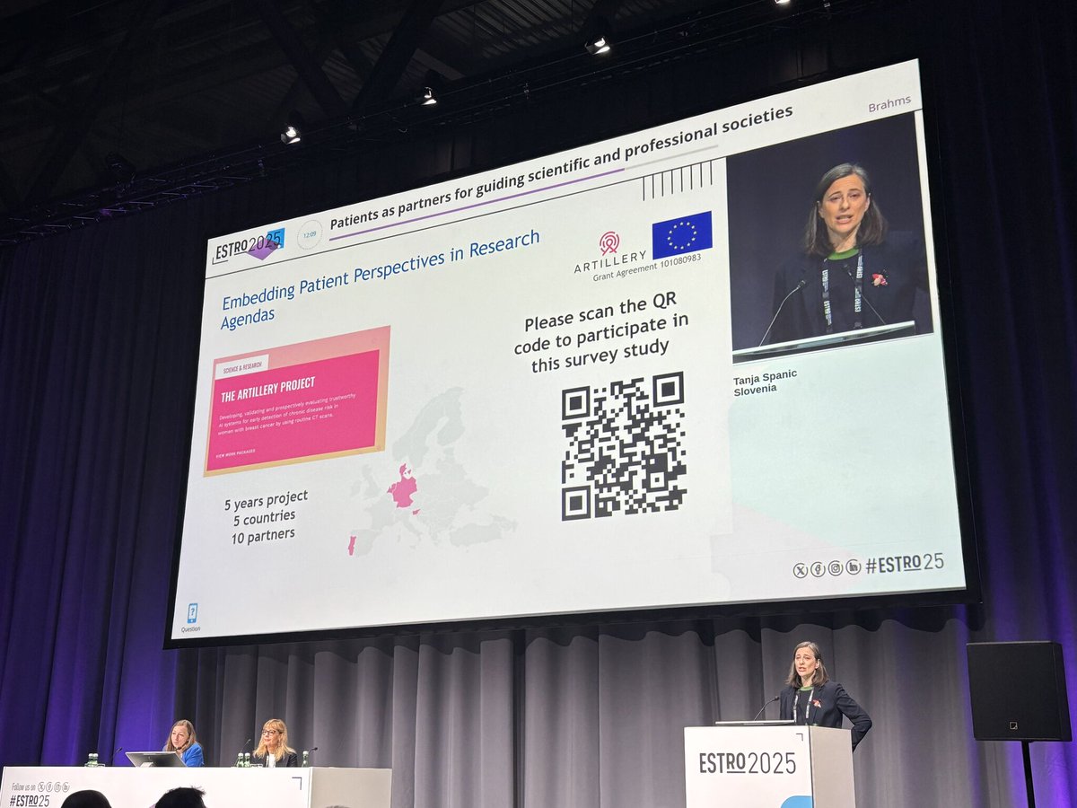 Europa Donna (@europadonnaeur) on Twitter photo At #ESTRO2025, <a href="/DonjetaZeqa/">Donjeta Zeqa</a> called for clear, accessible info for shared surgical decisions.
<a href="/TanjaSpanic/">Tanja Spanic</a> addressed BRCA challenges in young patients—and in her 2nd talk, powerfully affirmed: patient experience is expertise.
Our voices shape care, research & policy 💙
<a href="/OncoAlert/">OncoAlert</a> At #ESTRO2025, <a href="/DonjetaZeqa/">Donjeta Zeqa</a> called for clear, accessible info for shared surgical decisions.
<a href="/TanjaSpanic/">Tanja Spanic</a> addressed BRCA challenges in young patients—and in her 2nd talk, powerfully affirmed: patient experience is expertise.
Our voices shape care, research & policy 💙
<a href="/OncoAlert/">OncoAlert</a>