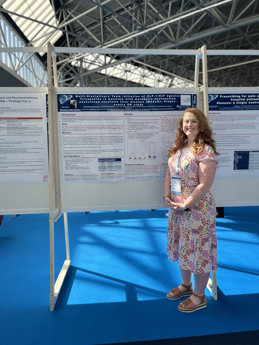Rachel Halley (@cnsrachel) on Twitter photo Thank you to <a href="/uhbtrust/">University Hospitals Birmingham</a> <a href="/UHBDiabetes/">UHB Diabetes</a> <a href="/Drfattyliver/">Matthew Armstrong 💙</a> for the support with the study on MDT initiation for Mounjaro with type 2 diabetes/MASLD pts. Our abstract is now a poster at a conference a true pinch me moment. #EASLCongress Thank you to <a href="/uhbtrust/">University Hospitals Birmingham</a> <a href="/UHBDiabetes/">UHB Diabetes</a> <a href="/Drfattyliver/">Matthew Armstrong 💙</a> for the support with the study on MDT initiation for Mounjaro with type 2 diabetes/MASLD pts. Our abstract is now a poster at a conference a true pinch me moment. #EASLCongress