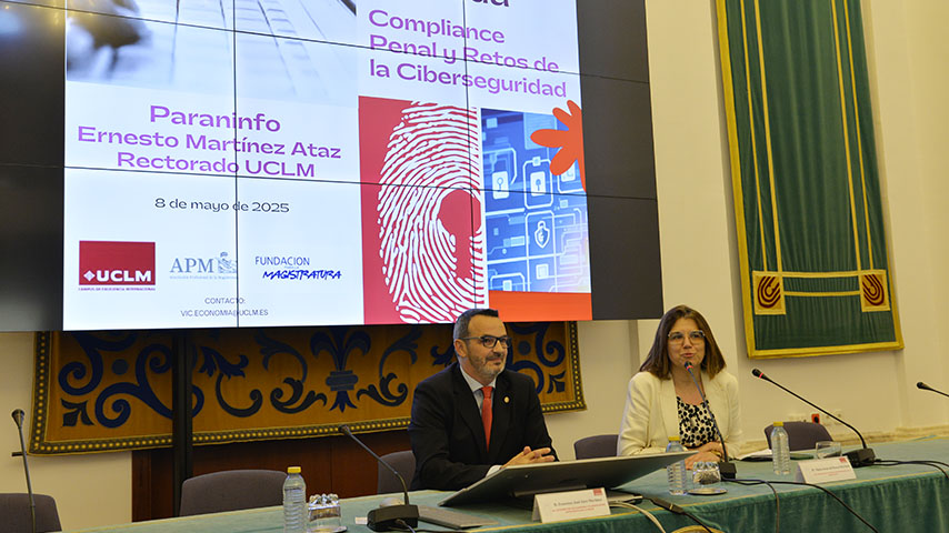 La UCLM y la Magistratura celebran una jornada de debate sobre el riesgo empresarial ante el incumplimiento legal y la ciberdelincuencia.
El encuentro reúne en el Rectorado, en Ciudad Real, a juristas, catedráticos y expertos en seguridad corporativa.
uclm.es/noticias/notic…