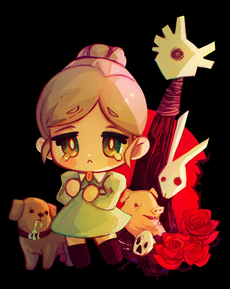 My prizes for the survival horror stamp rally at qcon! I’ve always wanted to draw Rule of Rose… take part and you’ll get these as a print and a sticker! 

#ruleofrose