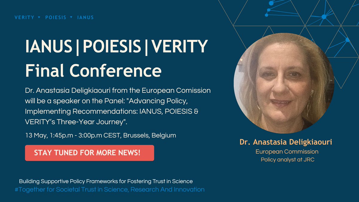IANUS Project / @ianus-project.bsky.social (@ianusproject) on Twitter photo We are happy to announce our next speaker! Dr. <a href="/adeligiaouri/">Dr Anastasia Deligkiaouri</a> will be joining us as a speaker at our Final Conference in Brussels 🚀
Dr. Deligkiaouri is a Policy Analyst <a href="/EU_ScienceHub/">EU_ScienceHub</a> <a href="/EU_Commission/">European Commission</a>, we’re looking forward to her insights!
👉 acumenist.com/joint-final-ve… We are happy to announce our next speaker! Dr. <a href="/adeligiaouri/">Dr Anastasia Deligkiaouri</a> will be joining us as a speaker at our Final Conference in Brussels 🚀
Dr. Deligkiaouri is a Policy Analyst <a href="/EU_ScienceHub/">EU_ScienceHub</a> <a href="/EU_Commission/">European Commission</a>, we’re looking forward to her insights!
👉 acumenist.com/joint-final-ve…
