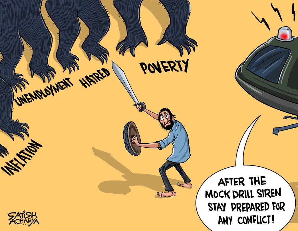 satishacharya's tweet image. Mock drill! #IndiaPakistanTensions