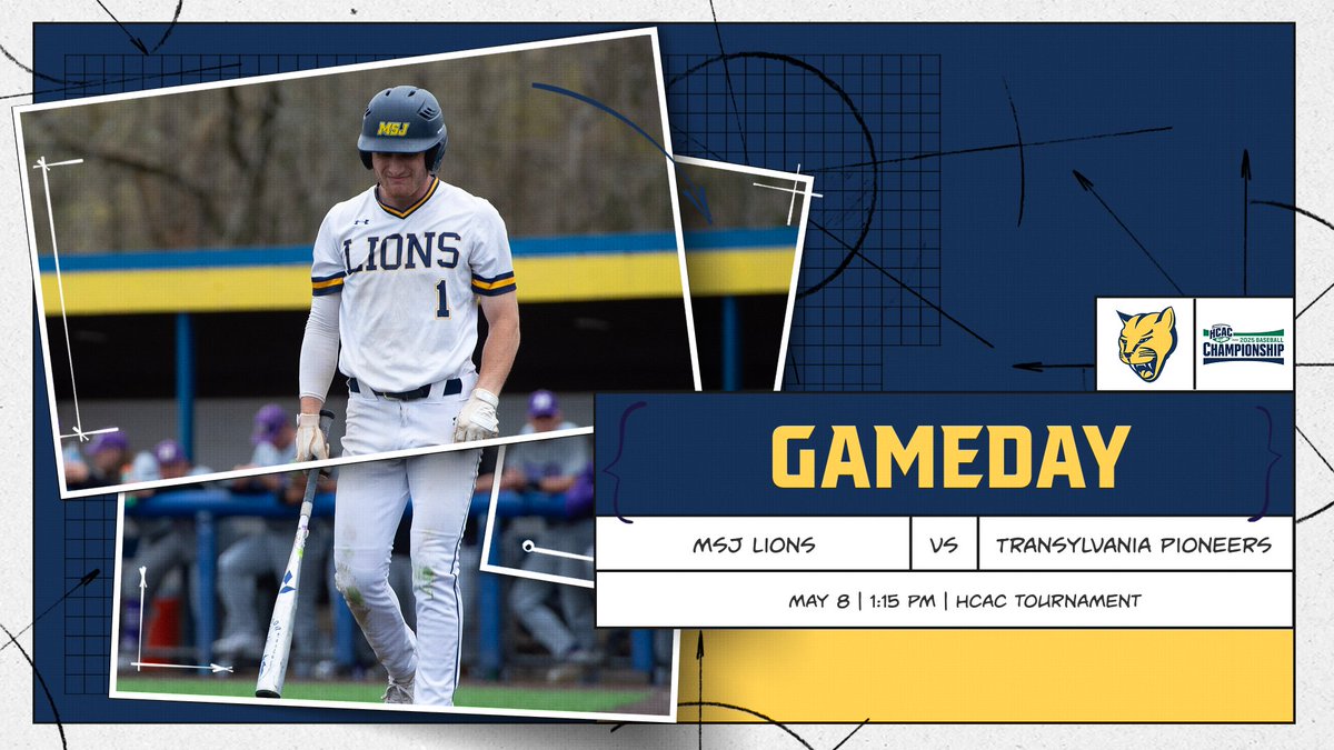 Mount St. Joseph University Athletics (@msj_lions) on Twitter photo IT'S GAMEDAY for <a href="/MSJ_Baseball/">MSJ Baseball</a> as they open the
<a href="/HCACDIII/">Heartland Collegiate Athletic Conference</a> Tournament vs. #5 Transylvania at 1:15pm from Kokomo, Ind.
πΊ| tinyurl.com/4ywrwddp
π| tinyurl.com/2thdj9vt
ποΈ| tinyurl.com/mtuffk8w
#DEFENDtheMOUNT #D3baseball IT'S GAMEDAY for <a href="/MSJ_Baseball/">MSJ Baseball</a> as they open the
<a href="/HCACDIII/">Heartland Collegiate Athletic Conference</a> Tournament vs. #5 Transylvania at 1:15pm from Kokomo, Ind.
πΊ| tinyurl.com/4ywrwddp
π| tinyurl.com/2thdj9vt
ποΈ| tinyurl.com/mtuffk8w
#DEFENDtheMOUNT #D3baseball