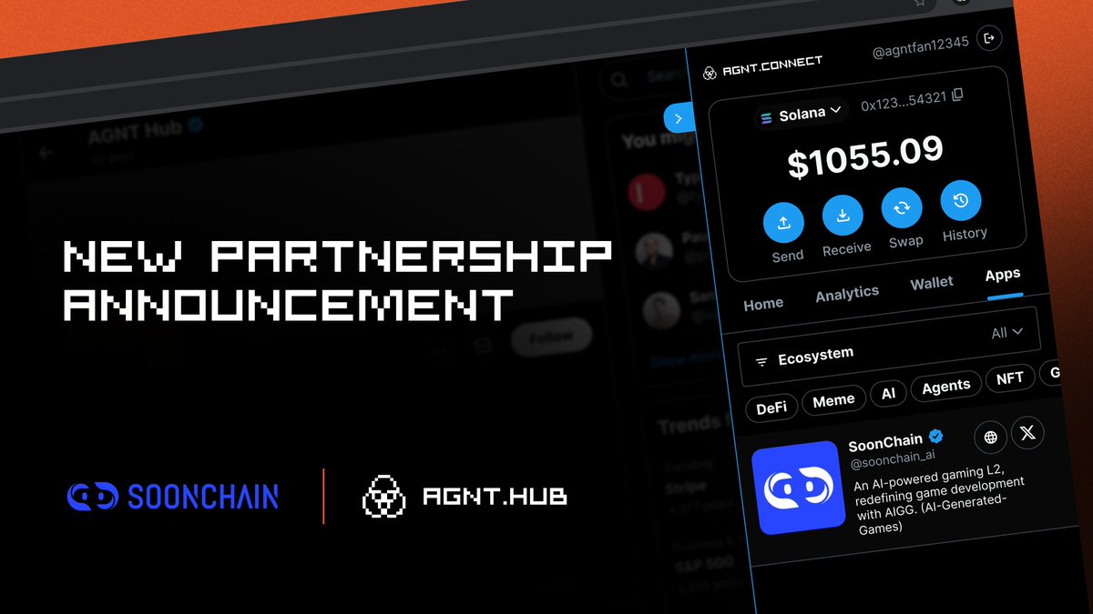 AGNT Hub (@agnt_hub) on Twitter photo New Partnership & AGNT Connect Listing โ <a href="/soonchain_ai/">SoonChain ๐ฆ Testnet๐</a> joins the AGNT Hub ecosystem!
SoonChain โ an AI-powered gaming L2, redefining game development with AIGG. (AI-Generated-Games)
AGNT Connect just made it easier to explore SoonChain โ no redirects, just straight access from New Partnership & AGNT Connect Listing โ <a href="/soonchain_ai/">SoonChain ๐ฆ Testnet๐</a> joins the AGNT Hub ecosystem!
SoonChain โ an AI-powered gaming L2, redefining game development with AIGG. (AI-Generated-Games)
AGNT Connect just made it easier to explore SoonChain โ no redirects, just straight access from