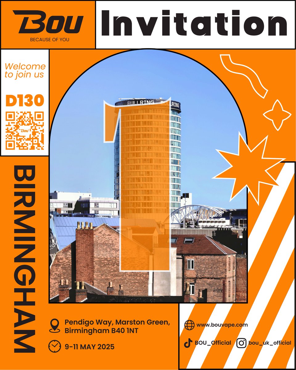 BOU_Official (@bou_global) on Twitter photo Join us in Birmingham! ๐
๐ D130 | May 9โ11, 2025
Letโs connect and explore together.
#Birmingham2025 #ExpoInvite #MeetUsThere #BouEvent #SeeYouSoon โจ
๐ bouvape.com
๐ธ @bou_uk_official | ๐ต <a href="/BOU_Official/">Bank of Uganda</a> Join us in Birmingham! ๐
๐ D130 | May 9โ11, 2025
Letโs connect and explore together.
#Birmingham2025 #ExpoInvite #MeetUsThere #BouEvent #SeeYouSoon โจ
๐ bouvape.com
๐ธ @bou_uk_official | ๐ต <a href="/BOU_Official/">Bank of Uganda</a>