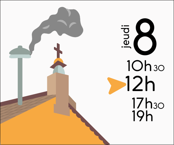 Fumée noire à l'issue du troisième tour de scrutin du #Conclave2025.